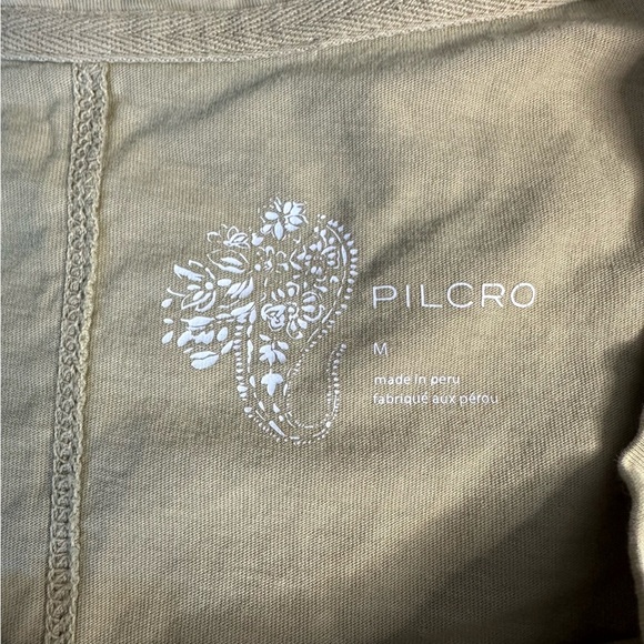 Pilcro Anthropologie Sustainable Vegetable-Dye Tee Medium green 100% cotton crop - Picture 8 of 12